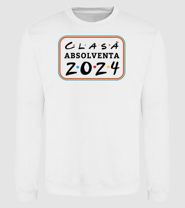 Clasă absolventă friends model alb pe tricou