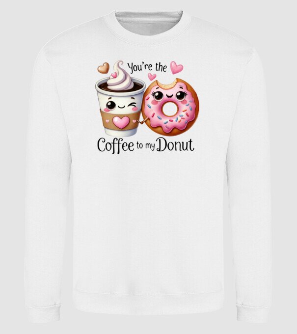 Coffee to my Donut model alb pe tricou