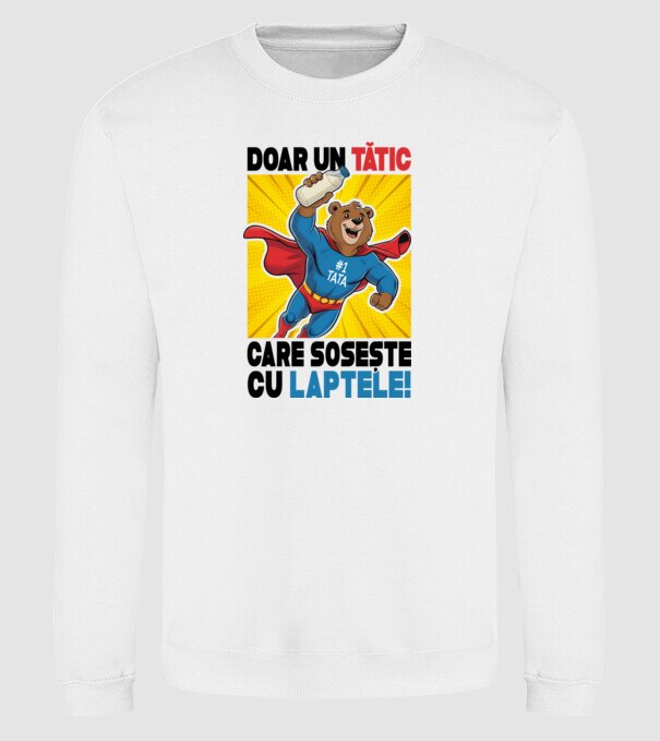 Doar un Tătic Care sosește cu laptele model alb pe tricou