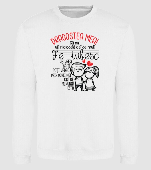 Dragostea mea Cât de minunat ești model alb pe tricou