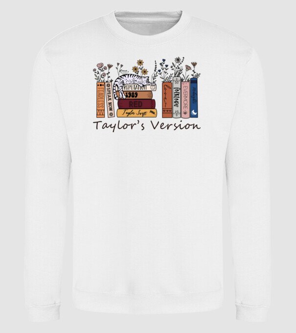 Eras tour books color cat model alb pe tricou