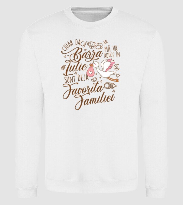 Favorita familiei IULIE model alb pe tricou