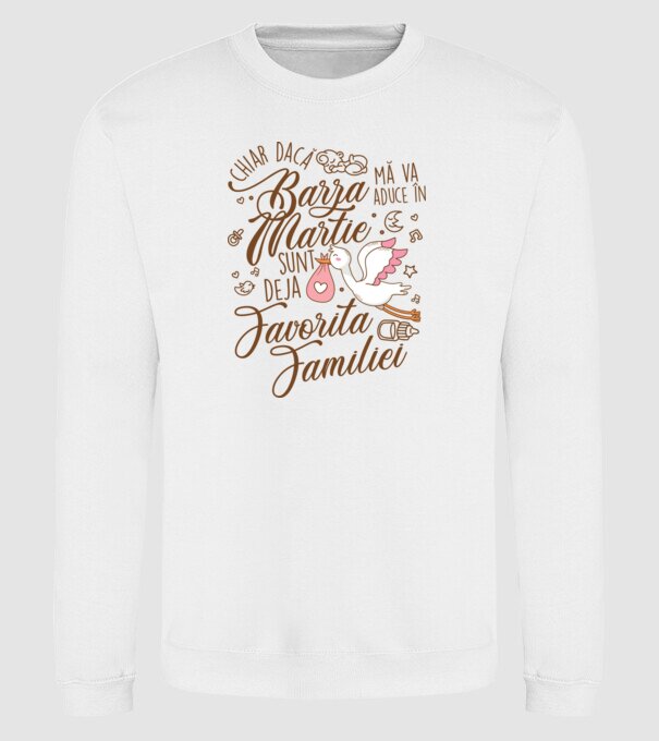 Favorita familiei MARTIE model alb pe tricou