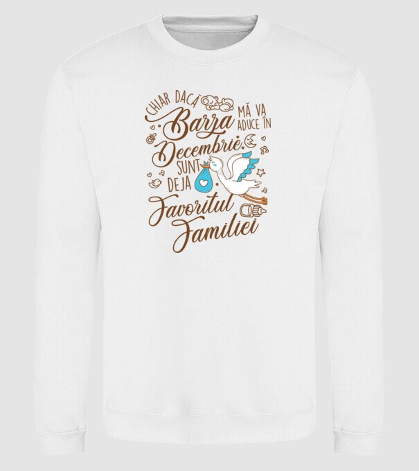 Favoritul familiei DECEMBRIE model alb pe tricou