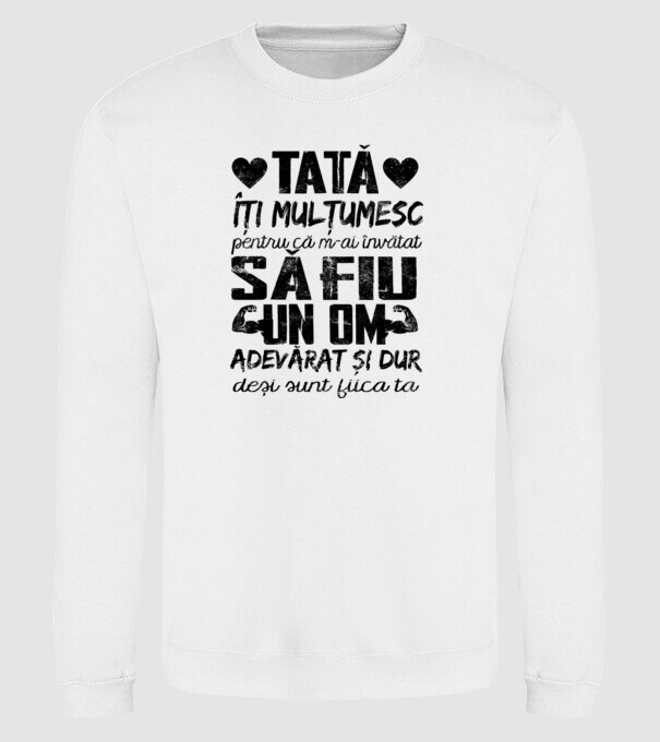 fiică crescută ca fiu Alb model alb pe tricou