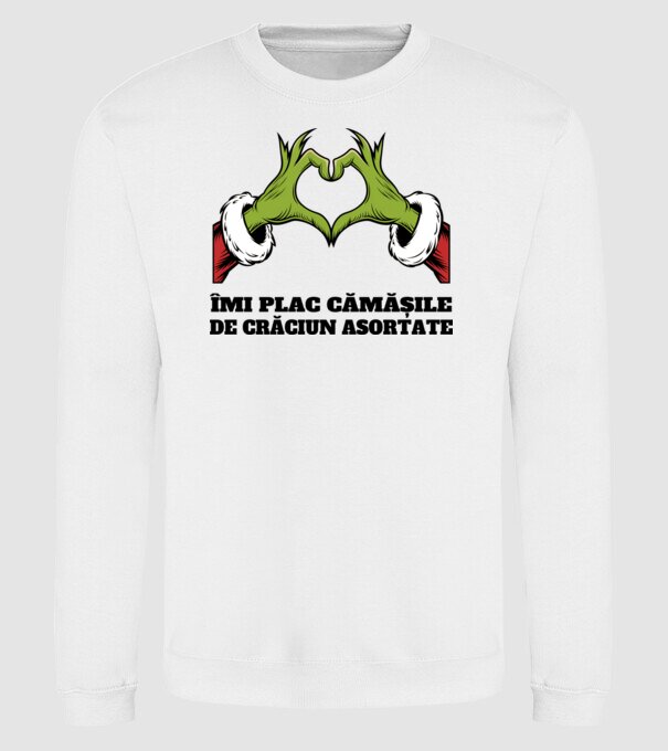 Îmi plac cămășile de crăciun asortate alb model alb pe tricou