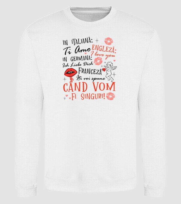 Lecție de limbă model alb pe tricou