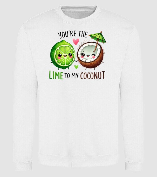 Lime to my Coconut model alb pe tricou