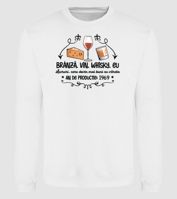 Lucruri, care devin mai buni cu vârsta 1969 55 de ani model alb pe tricou