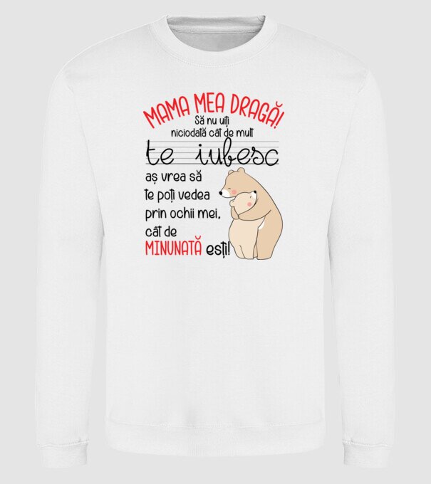 Mama Cât de minunat ești model alb pe tricou