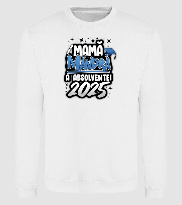Mamă Mândră a absolventei model alb pe tricou