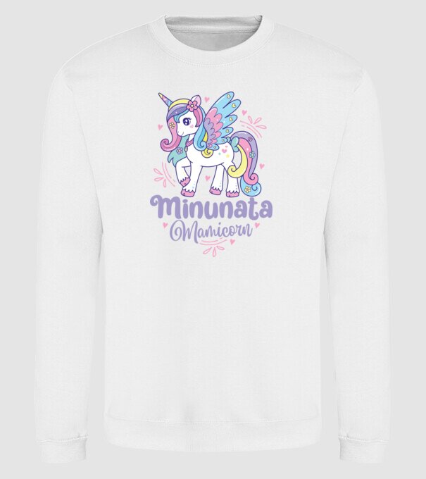 Minunata Mamicorn model alb pe tricou