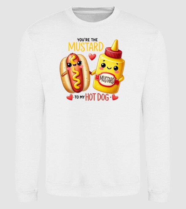 Mustard to my Hot Dog model alb pe tricou