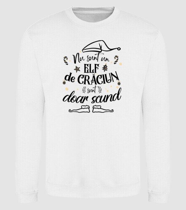 Nu sunt un elf de Crăciun, sunt doar scund ALB model alb pe tricou