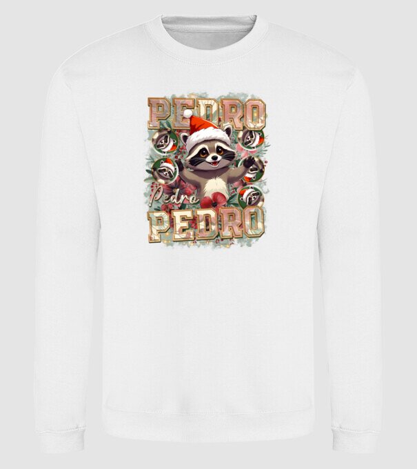 Pedro pedro flower xmas model alb pe tricou