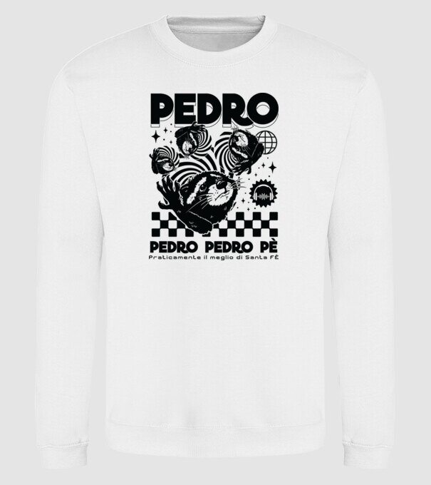 Pedro techno model alb pe tricou