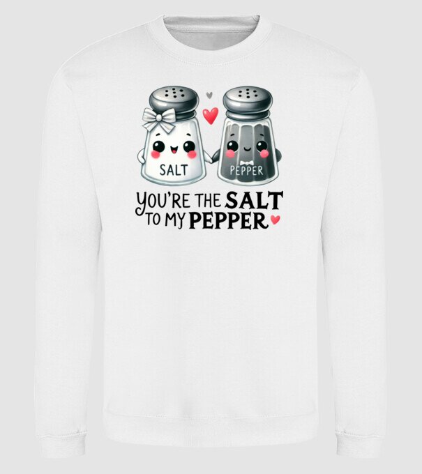 Salt to my Pepper model alb pe tricou