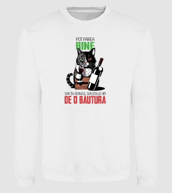 sunt bun pentru o băutură Alb model alb pe tricou