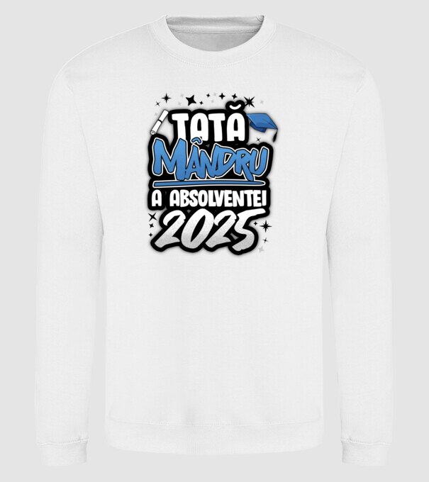 Tată MÂNDRU a absolventei model alb pe tricou