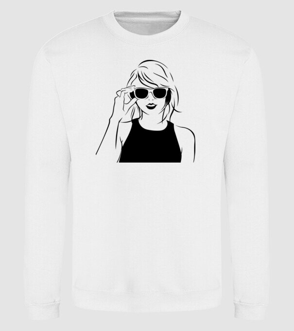 Taylor Swift model alb pe tricou