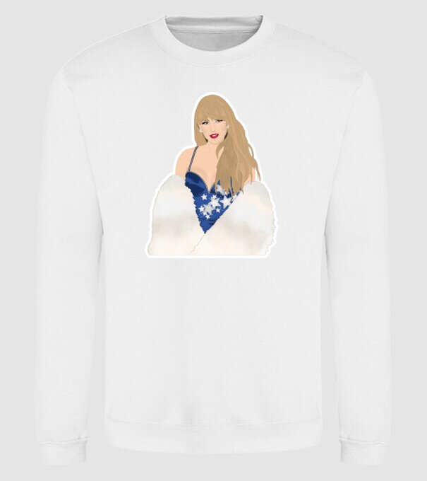 Taylor Swift blue model alb pe tricou