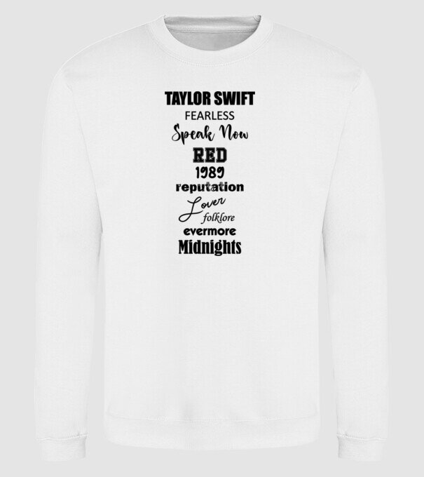 Taylor Swift Eras model alb pe tricou
