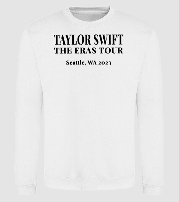 Taylor Swift Eras tour text2 model alb pe tricou