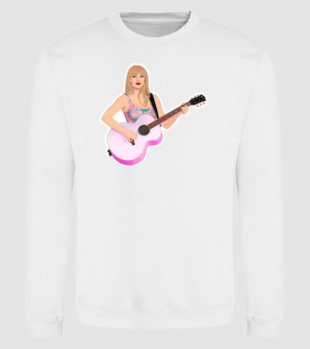 Taylor Swift pink model alb pe tricou