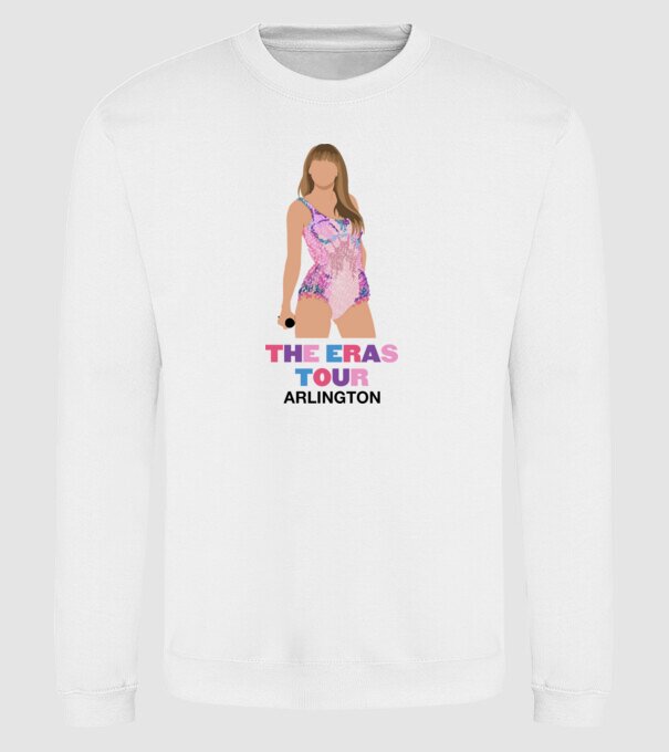 Taylor Swift The Eras Tour Arlington 4 model alb pe tricou