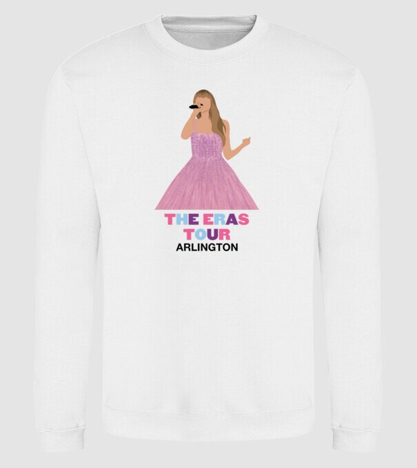 Taylor Swift The Eras Tour Arlington model alb pe tricou