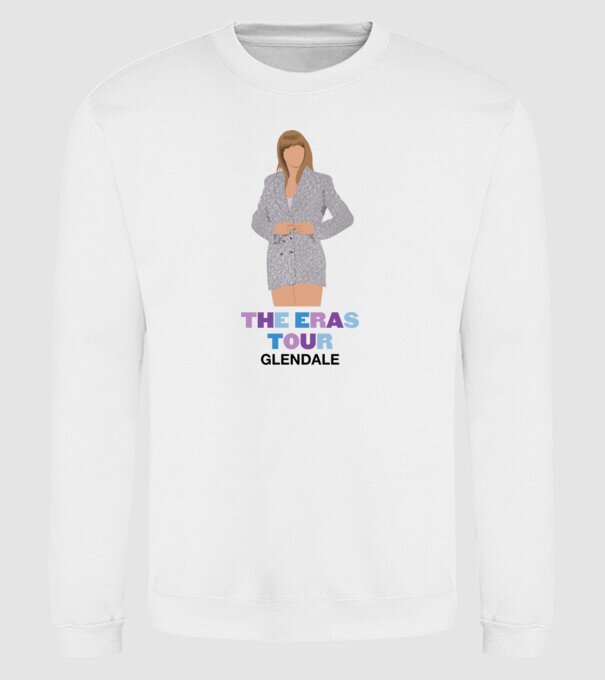 Taylor Swift The Eras Tour Glendale 2 model alb pe tricou