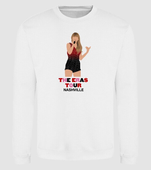 Taylor Swift The Eras Tour Nashville model alb pe tricou