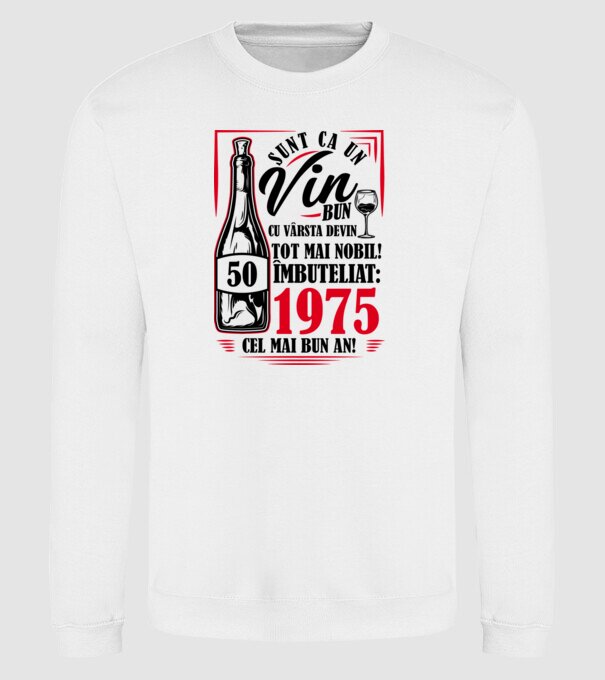 Un Vin Bun 1975 - Alb model alb pe tricou