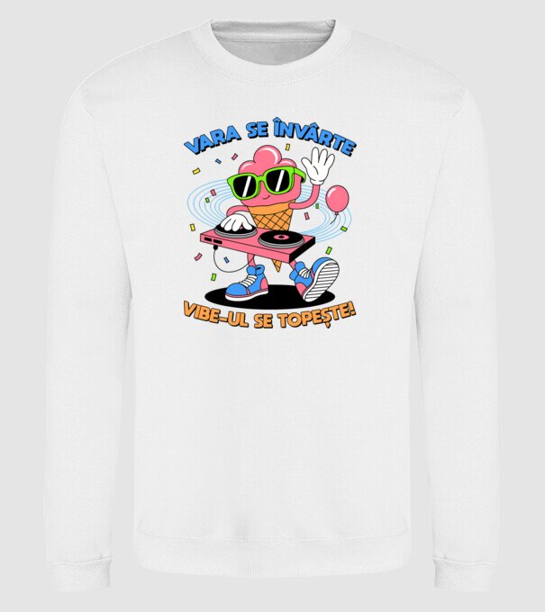 Vara se învârte model alb pe tricou