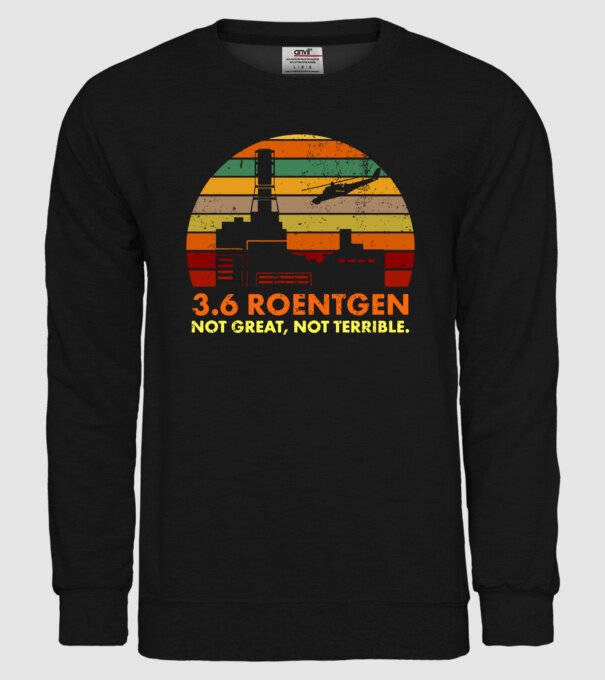 3.6 roentgen model negru pe tricou