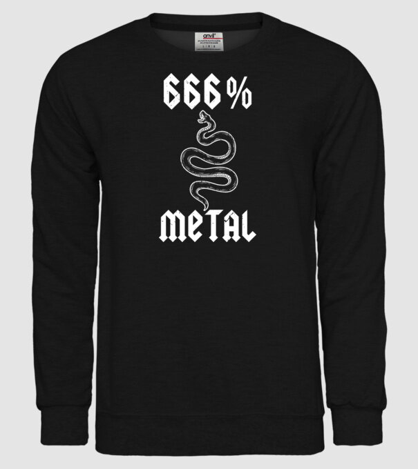 666 Metal model negru pe tricou
