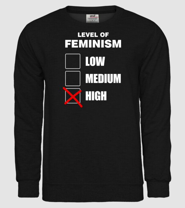 Nivelurile feminismului model negru pe tricou