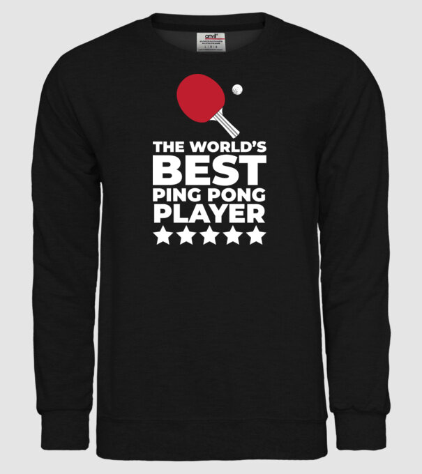 Cel mai bun jucător ping-pong engleză model negru pe tricou