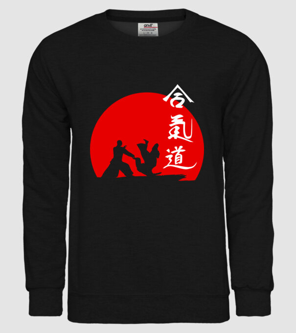 Aikido model negru pe tricou