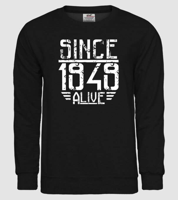 Alive since 1949 model negru pe tricou