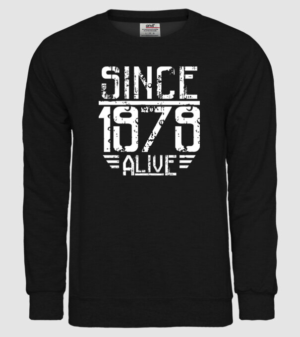 Alive since 1979 model negru pe tricou