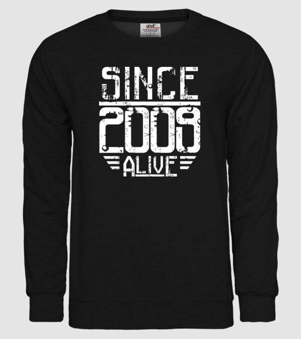 Alive since 2009 model negru pe tricou