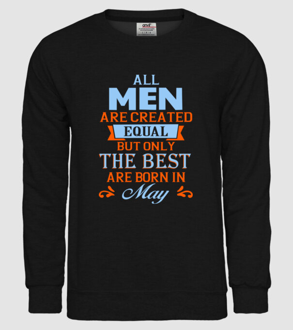 All men created equal but only the beat are born in may model negru pe tricou