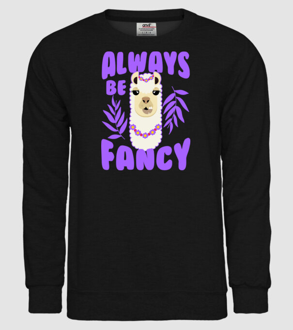 Always be fancy model negru pe tricou