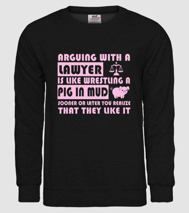 Arguing with a lawyer model negru pe tricou