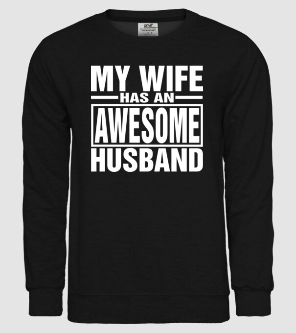 Awesome husband model negru pe tricou