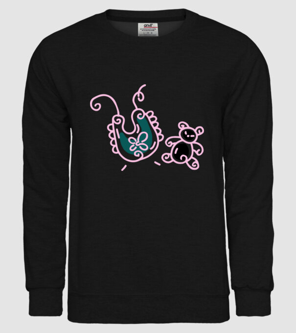 Bebe model negru pe tricou