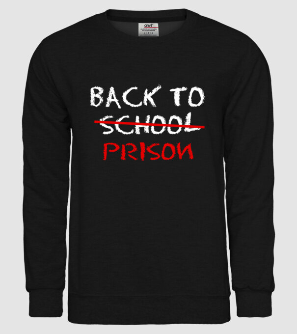 Back to prison - școală model negru pe tricou