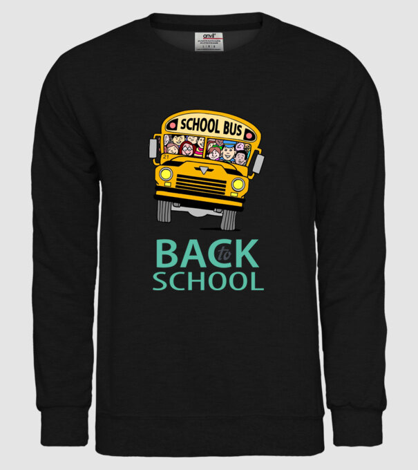 Back to school bus model negru pe tricou