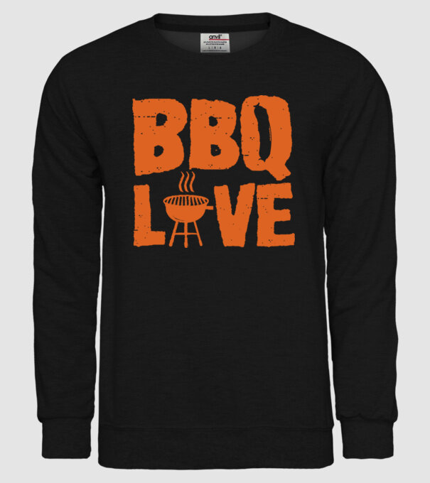 BBQ LOVE model negru pe tricou